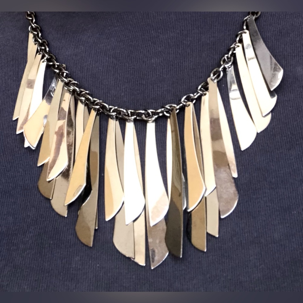 Silver Tone Collar Necklace